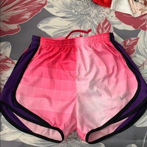 Hot pink nike running shorts